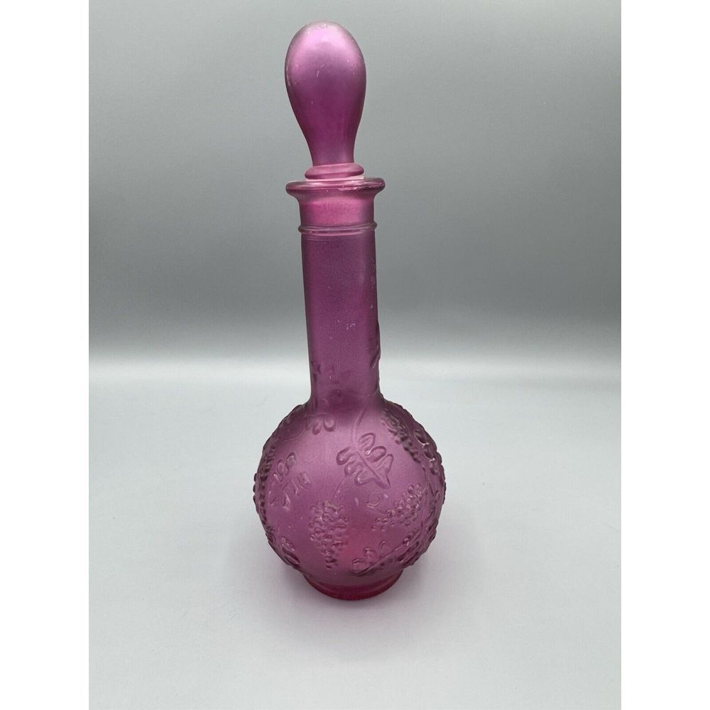 Elegant Purple Glass Decanter